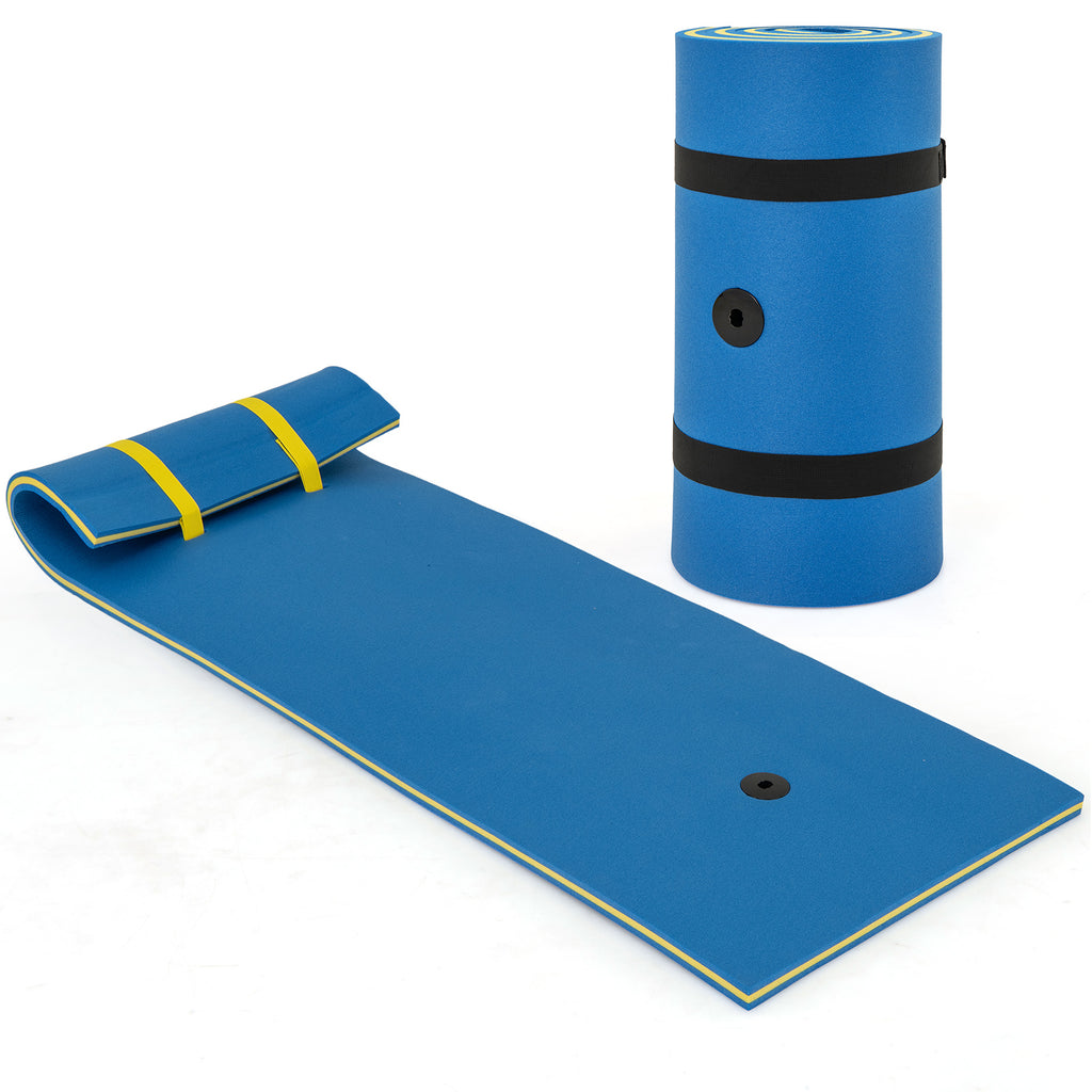 7' x 2' Water Mat with Safety Tether & Pillow for Lake Pool - Blue 7ft x 2ft x 1.5in