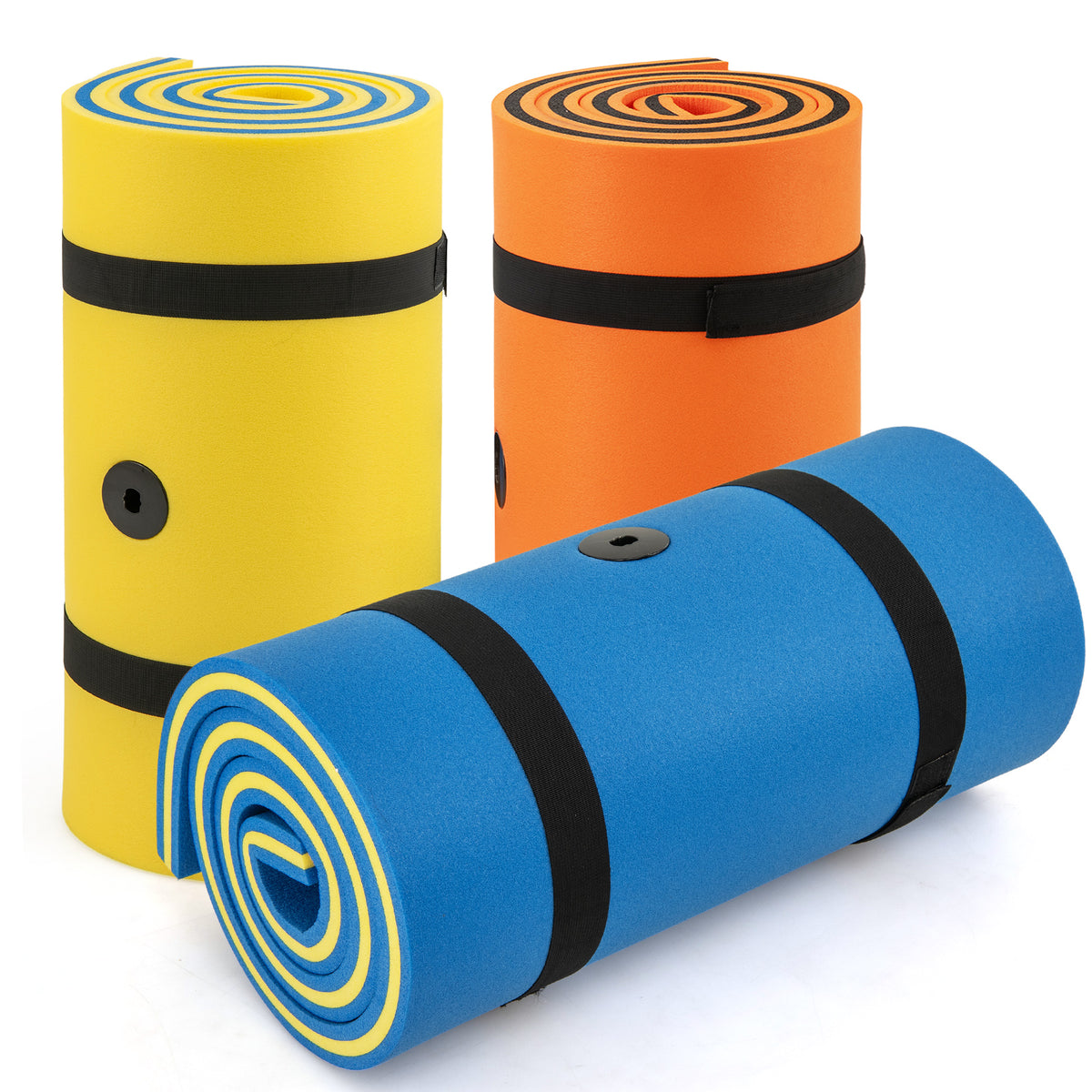 7' x 2' Water Mat with Safety Tether & Pillow for Lake Pool - Blue 7ft x 2ft x 1.5in