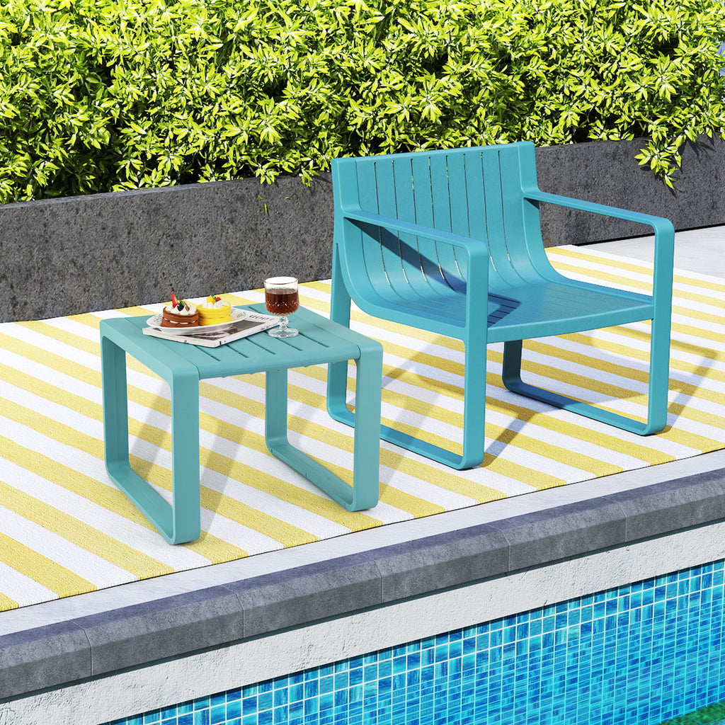 Weather-Resistant Adirondack Side Table Set of 2, Blue