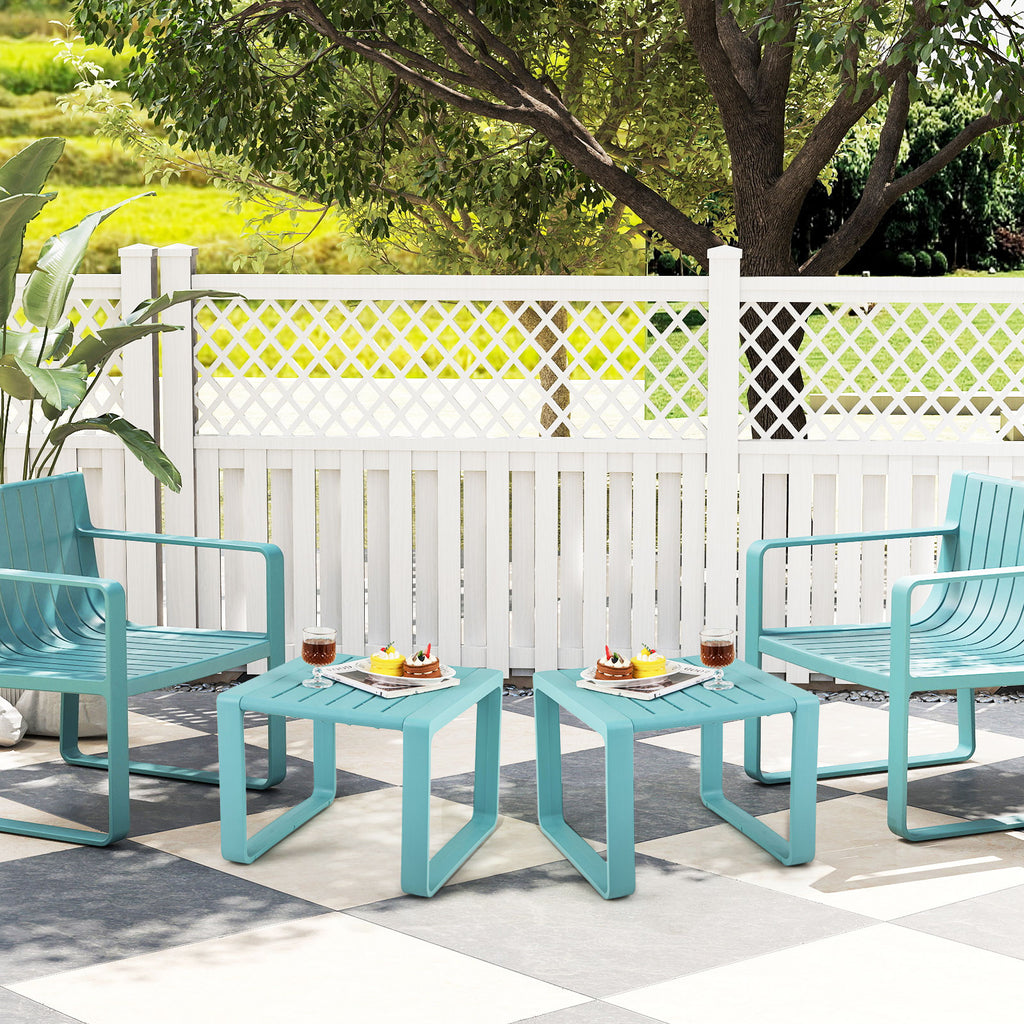 Weather-Resistant Adirondack Side Table Set of 2, Blue