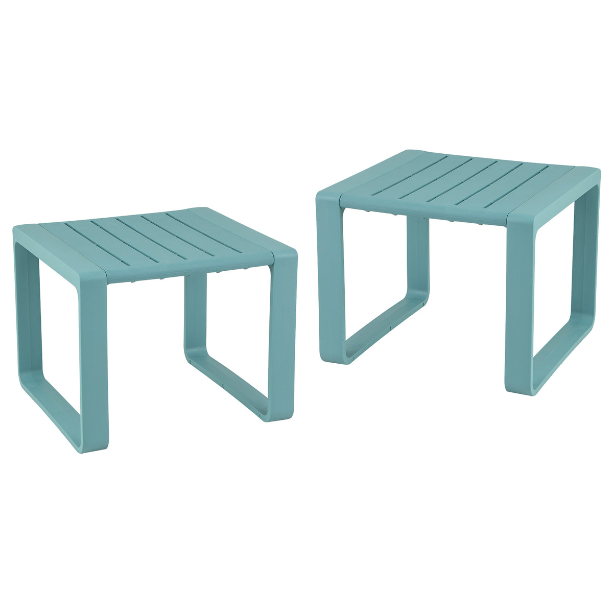 Weather-Resistant Adirondack Side Table Set of 2, Blue