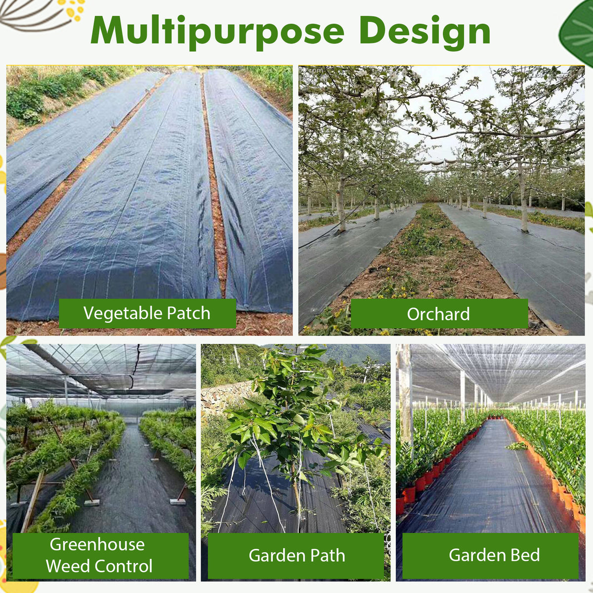 4 ft Weed Barrier Landscape Fabric - Tear-Resistant