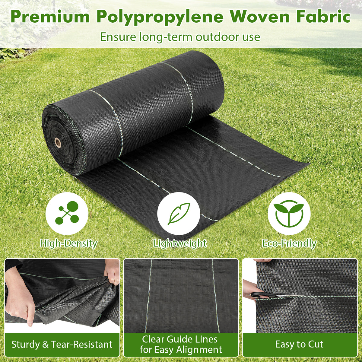 4 ft Weed Barrier Landscape Fabric - Tear-Resistant
