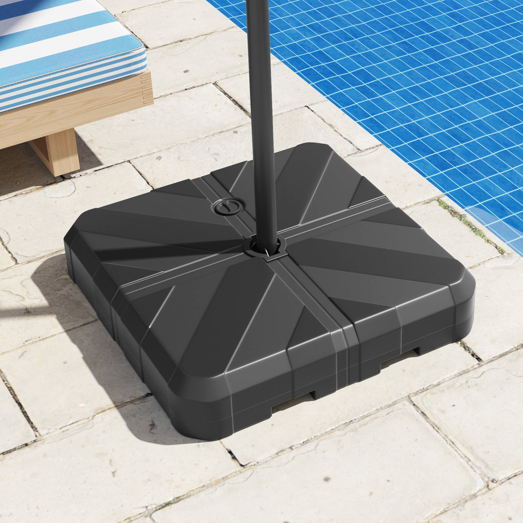 Weighted Offset Umbrella Base with Cross Bracket – 176 lbs