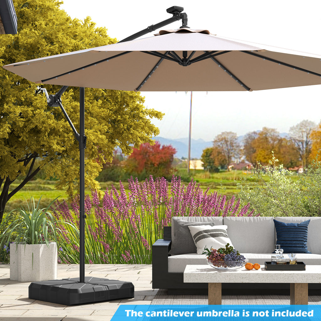 Weighted Offset Umbrella Base with Cross Bracket – 176 lbs