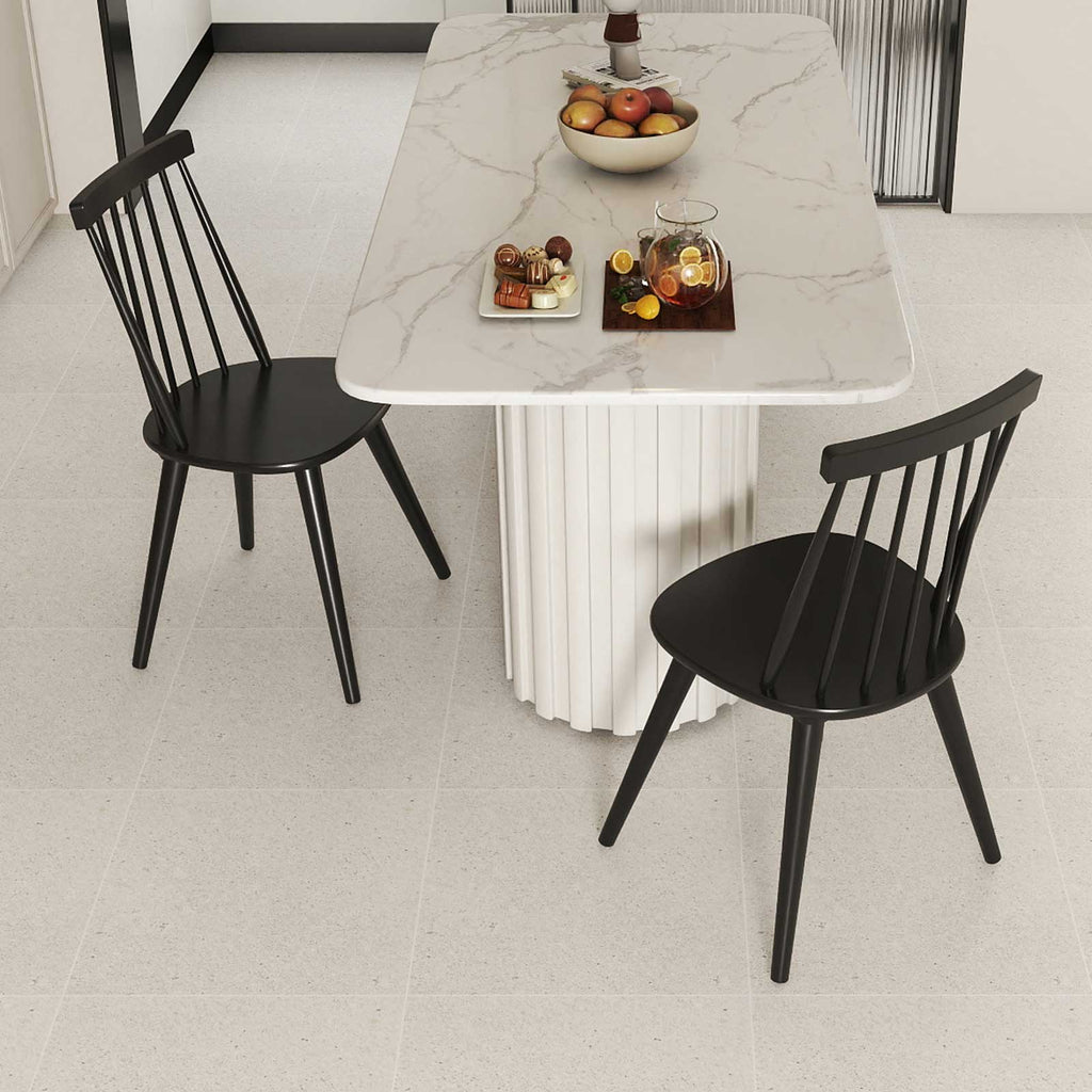 Windsor Dining Chair Set of 4, Black - Solid Rubber Wood