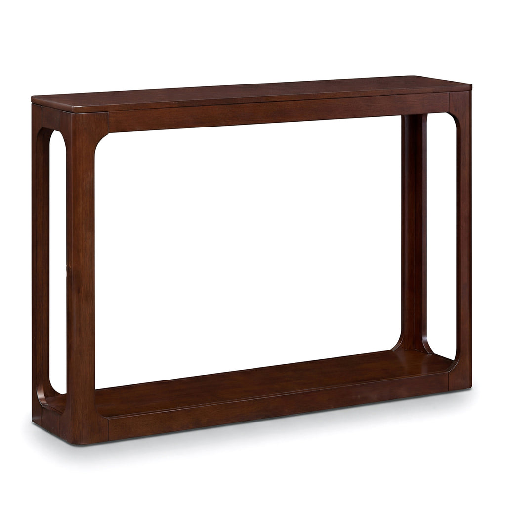 2-Tier Wood Console Table with Storage Shelf, Brown