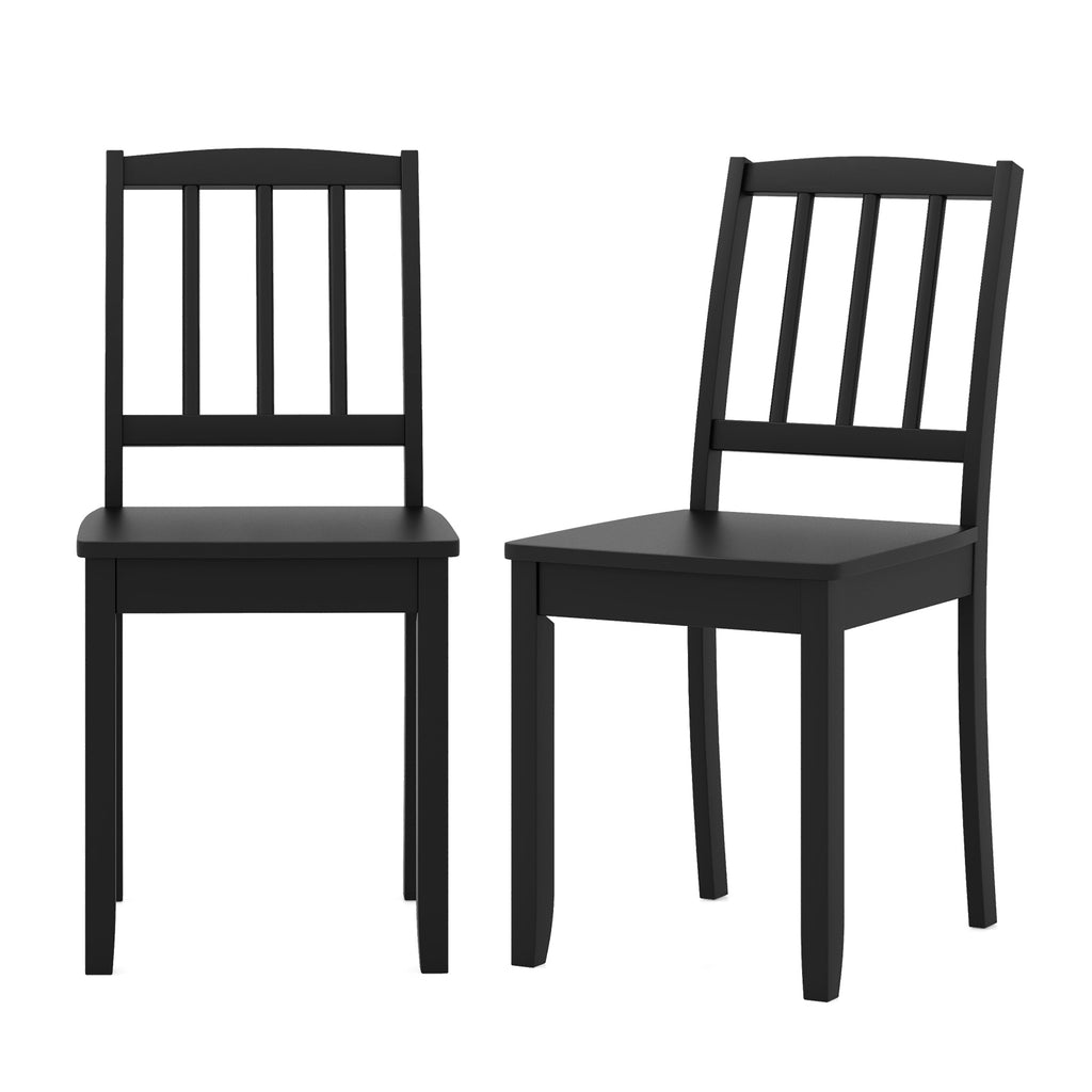Wood Dining Chair Set of 2 - Black