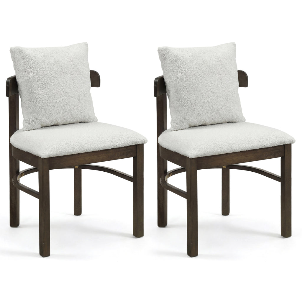 Fabric Upholstered Dining Chairs Set of 2 - Gray