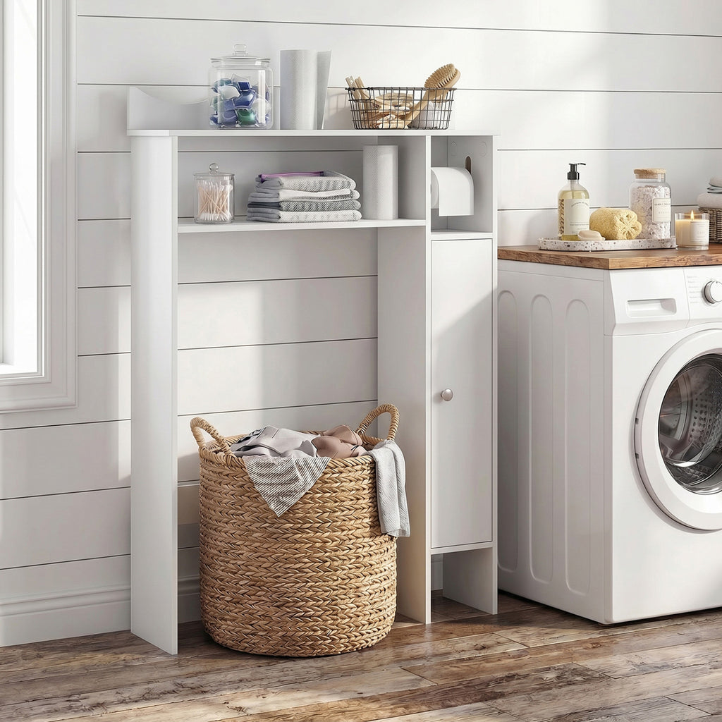 Over the Toilet Storage Cabinet with Paper Holder
