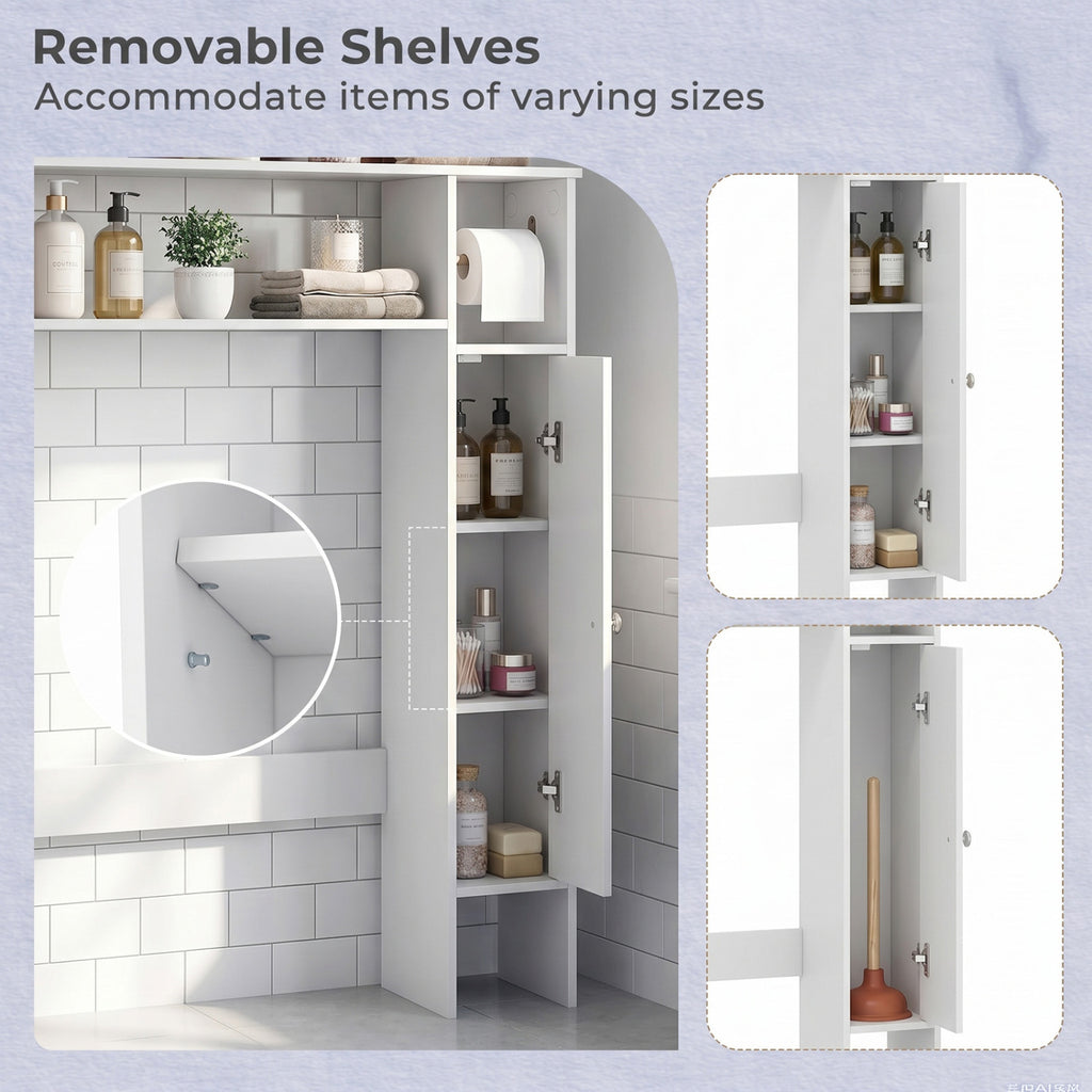 Over the Toilet Storage Cabinet with Paper Holder