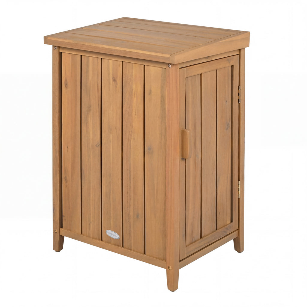 Wood Package Delivery Box with Removable Shelf - 34 Inch H