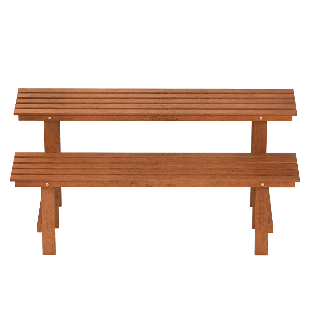 2-Tier Wood Plant Stand Ladder Shelf for Indoor Outdoor