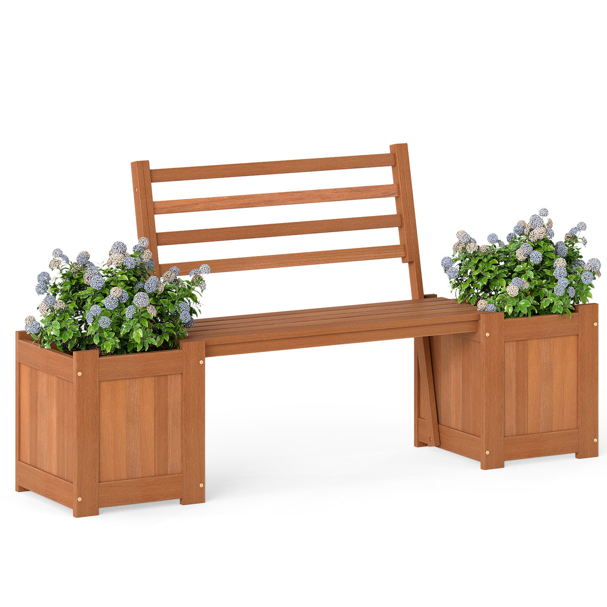 Wood Planter Box with Seat – 1 Planter Box