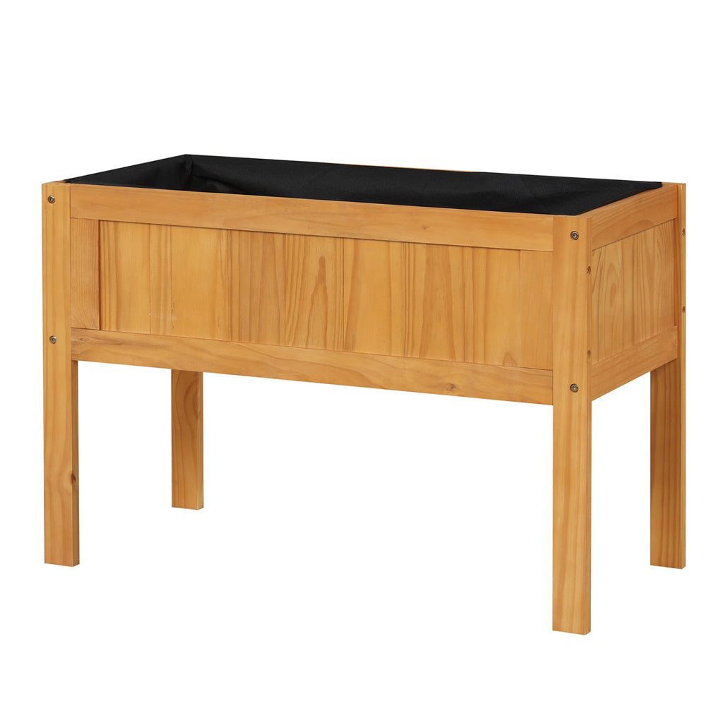 Wood Raised Garden Bed Elevated Planter Box - Orange