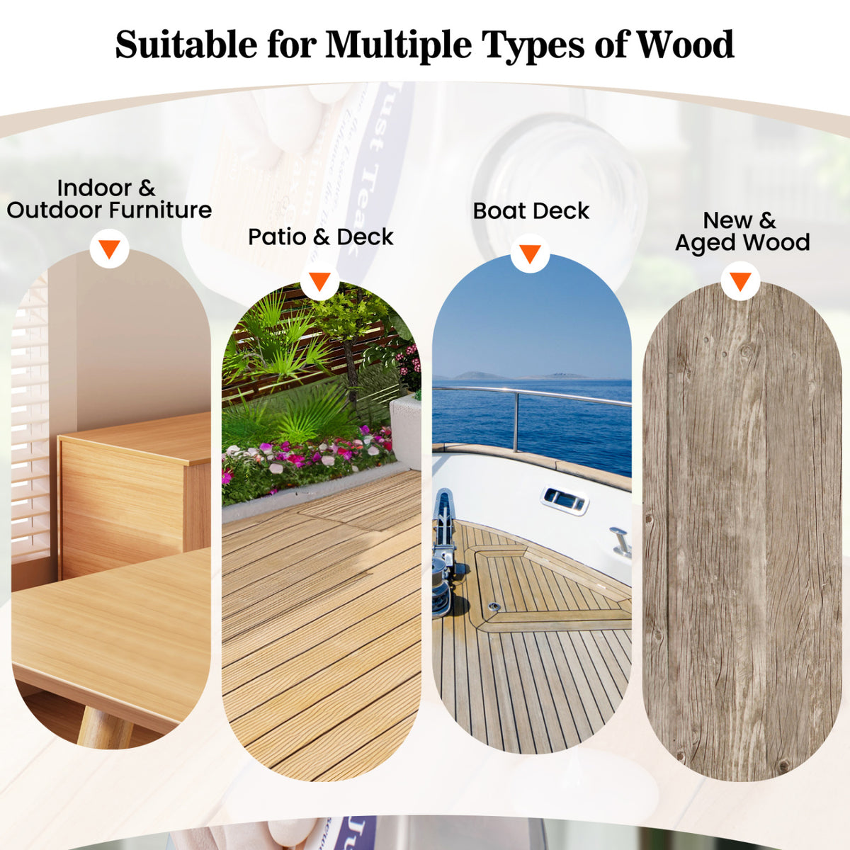 Wood Oil Cleaner and Brightener for Furniture – Set of 2