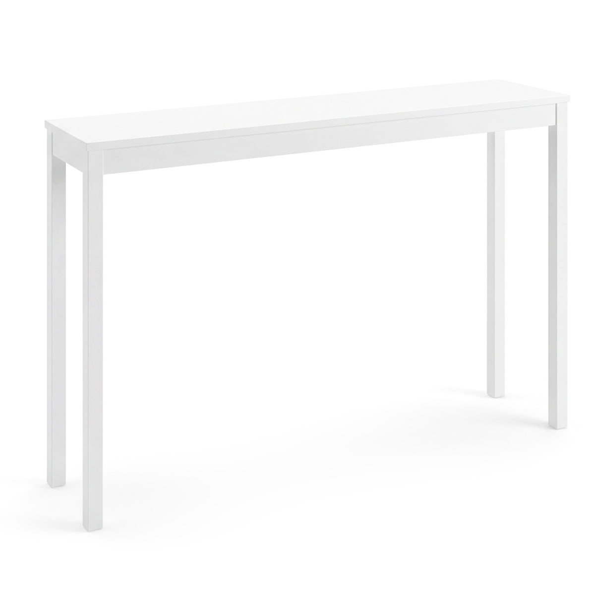 55" Industrial Console Table - Brown, H-Shaped Base