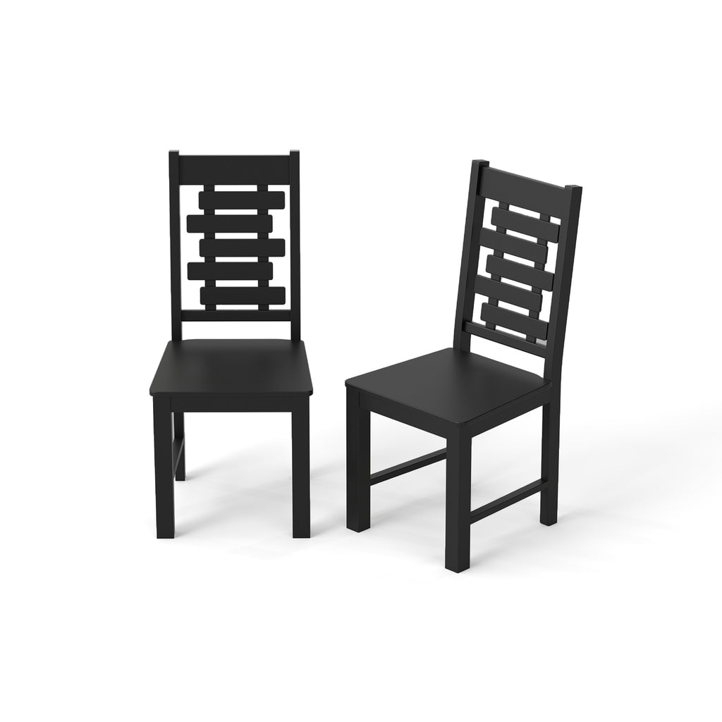 Wooden Dining Chair Set of 2 - White