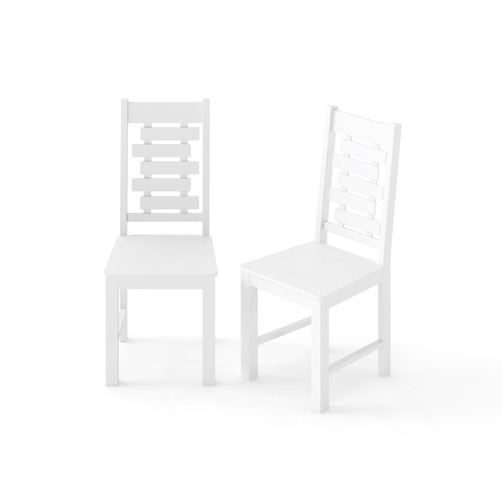 Wooden Dining Chair Set of 2 - White