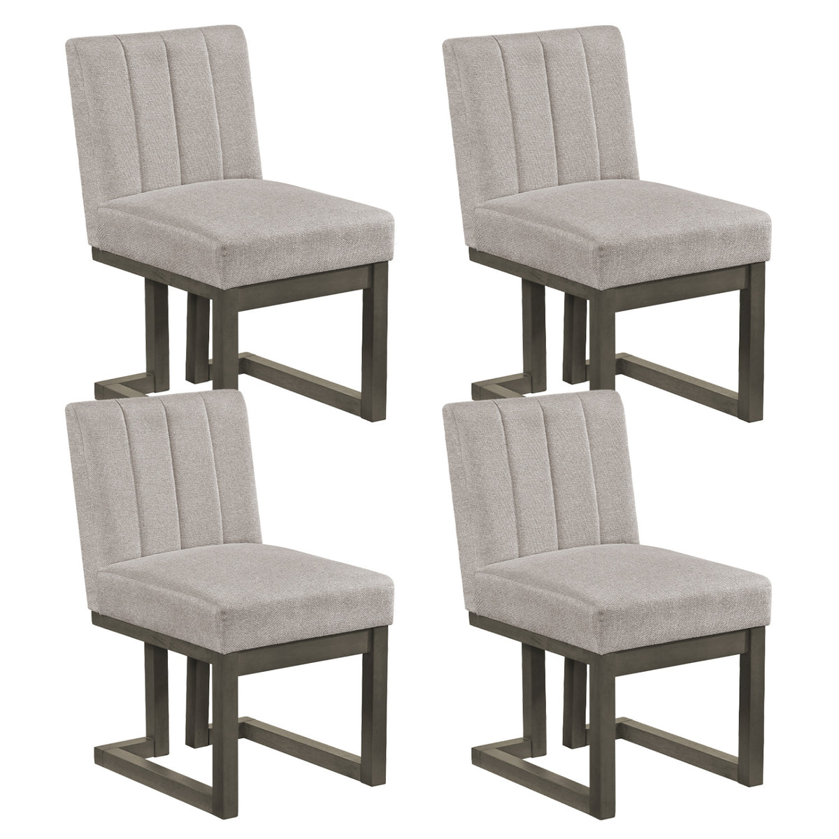Modern Farmhouse Dining Chairs Set of 2, Walnut