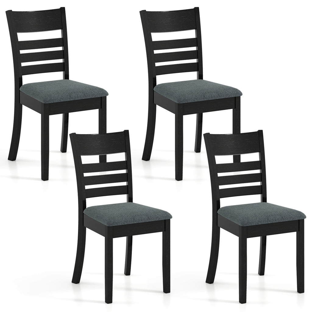 Upholstered Dining Chairs Set of 4 - Black