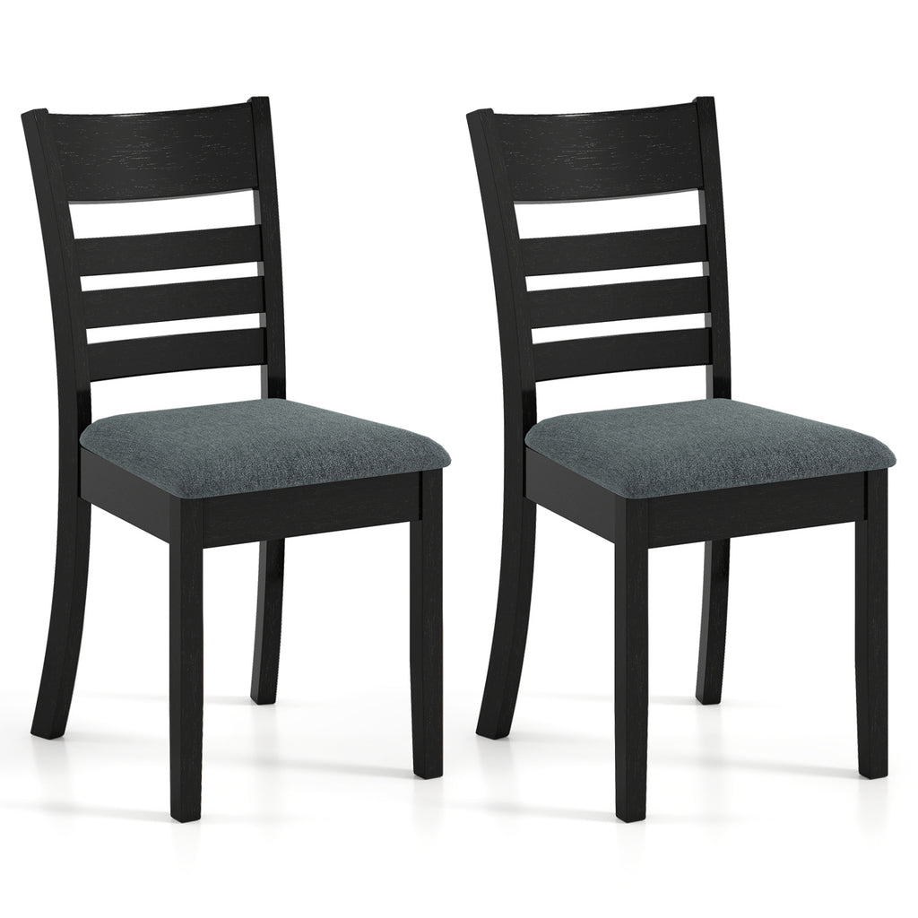 Upholstered Dining Chairs Set of 2, Black