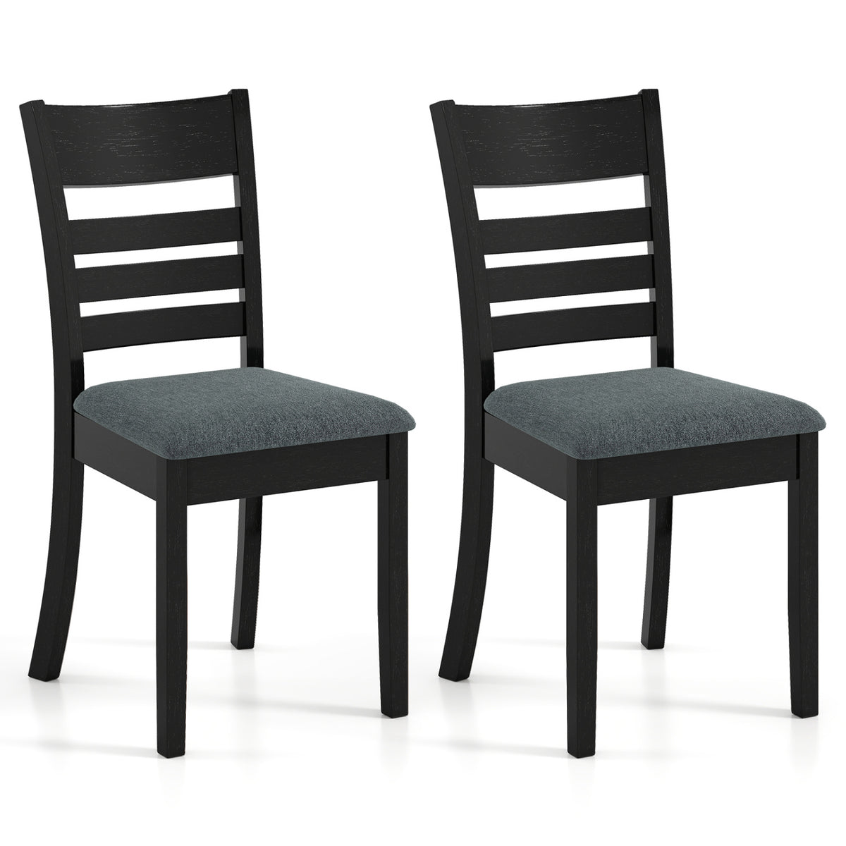 Upholstered Dining Chairs Set of 2, Black