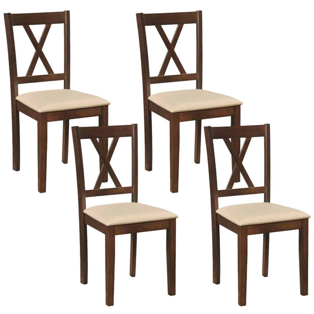 Dining Chairs Set of 4 Upholstered Walnut