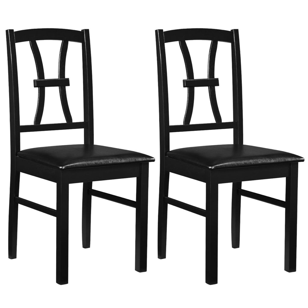 Dining Chair Set of 4 - Wood Seat, White - 400 lbs Capacity
