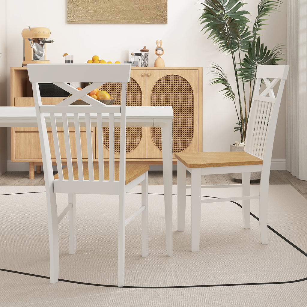 Wooden Dining Chair Set of 2 - Natural