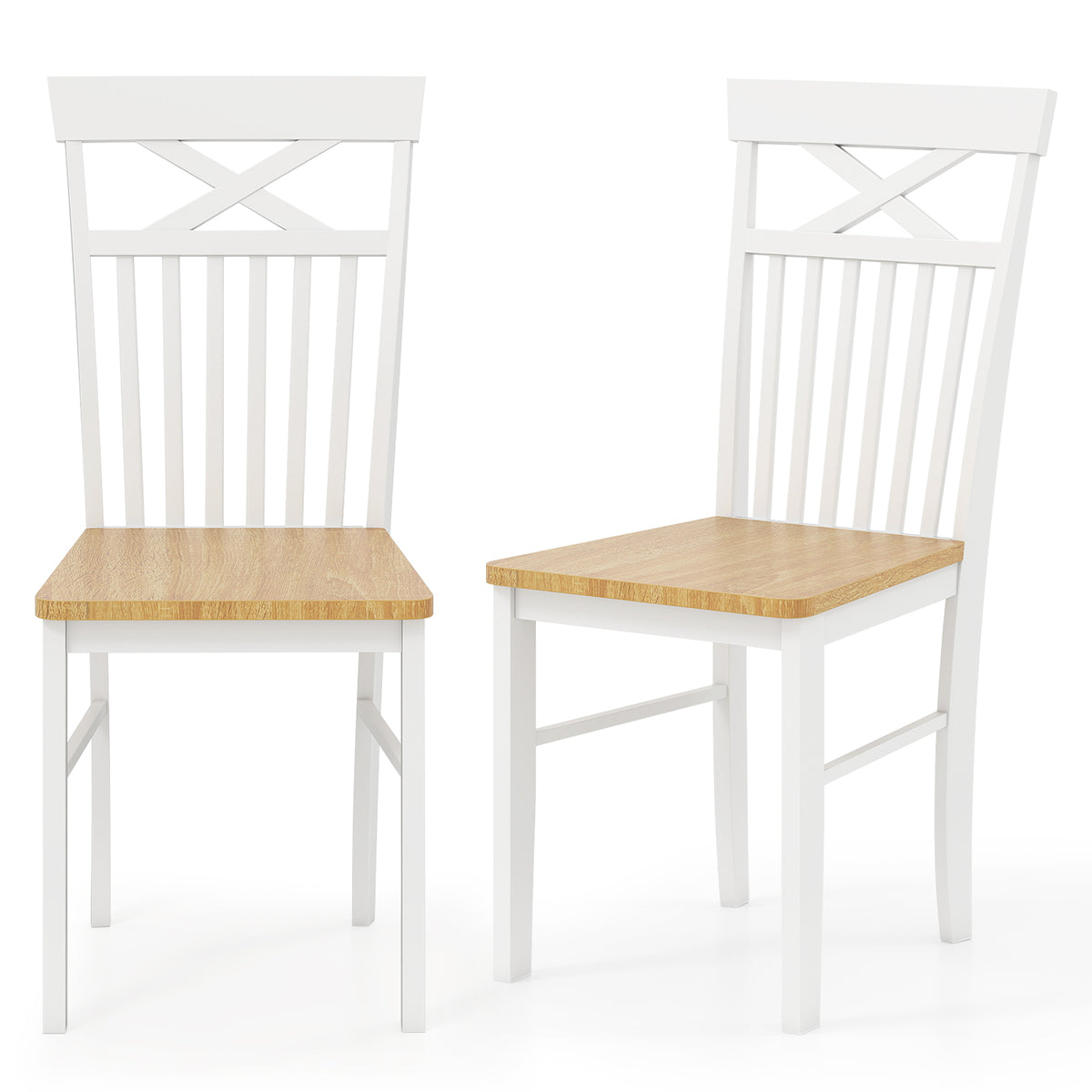Wooden Dining Chair Set of 2 - Natural
