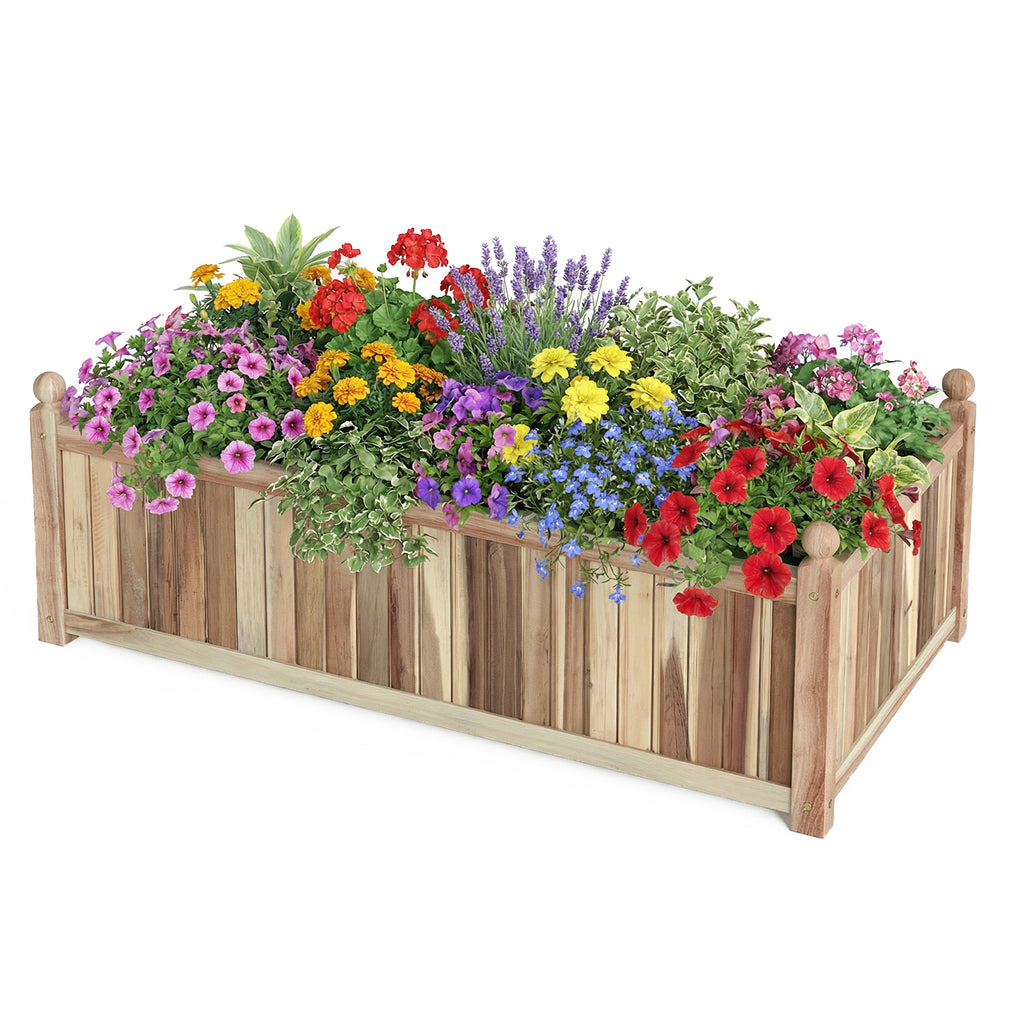 Wooden Raised Garden Bed Planter Box 44 x 23 x 16 Inch