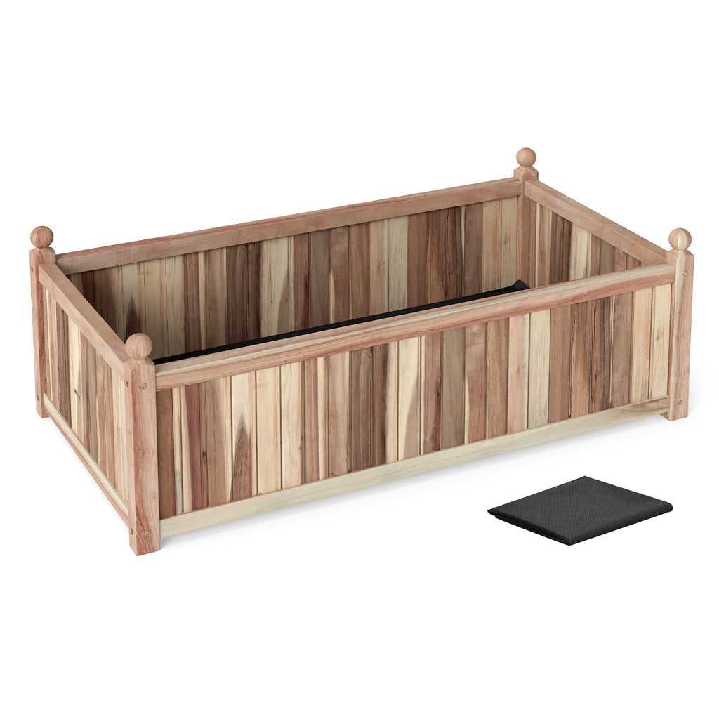 Wooden Raised Garden Bed Planter Box 44 x 23 x 16 Inch