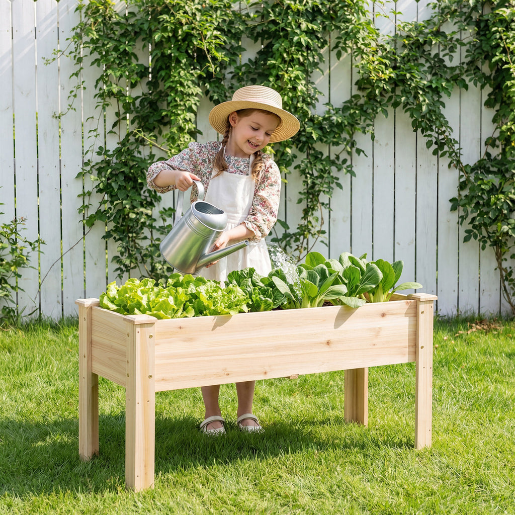 Wooden Raised Garden Bed with Legs - 47" x 18" x 20"