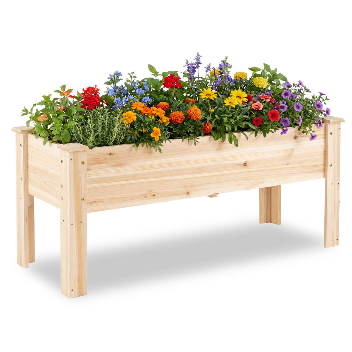 Wooden Raised Garden Bed with Legs 48" x 25" x 19"