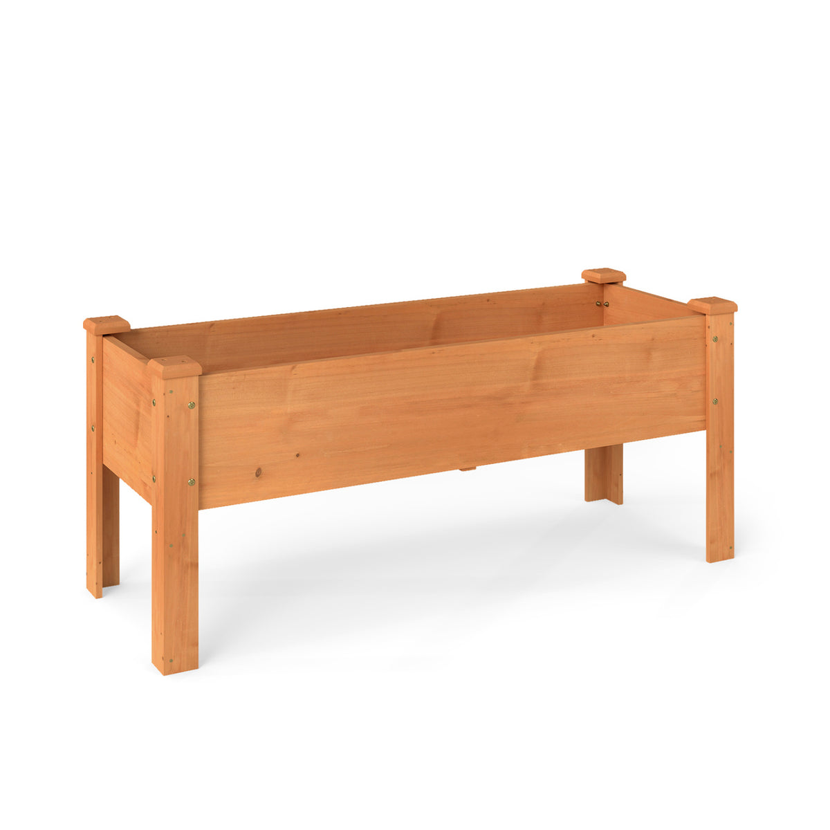 Elevated Garden Planter Box with Drainage - 47" x 18" x 20", Orange