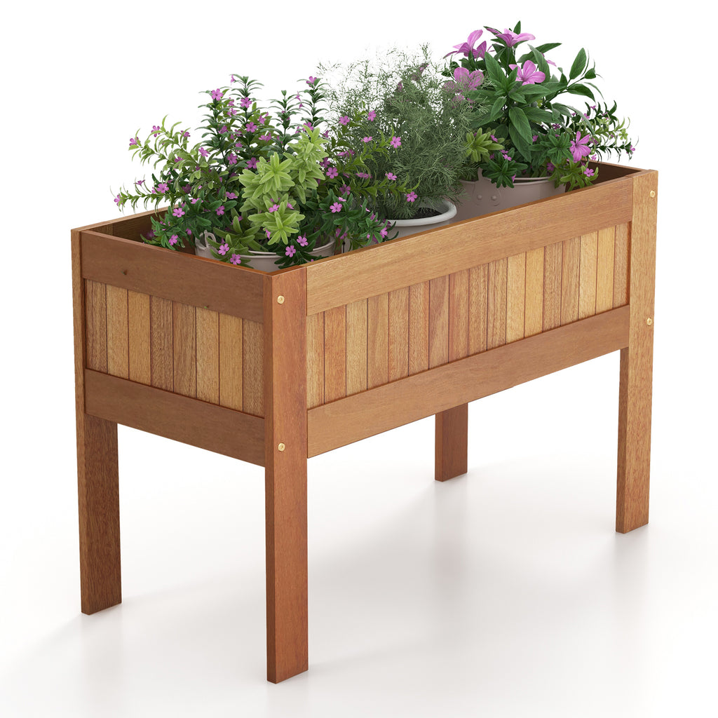Wooden Raised Garden Bed Elevated Planter Box with Legs