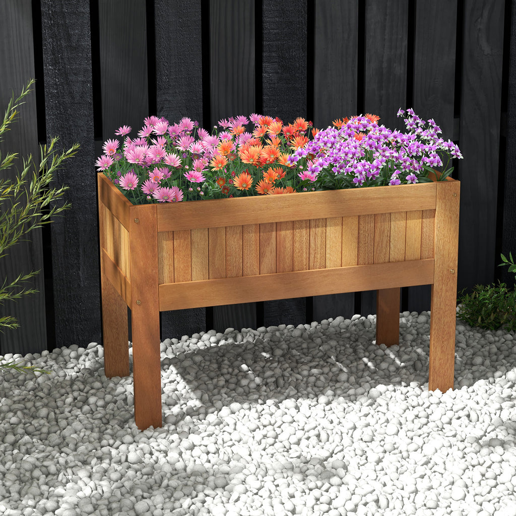Wooden Raised Garden Bed Elevated Planter Box with Legs