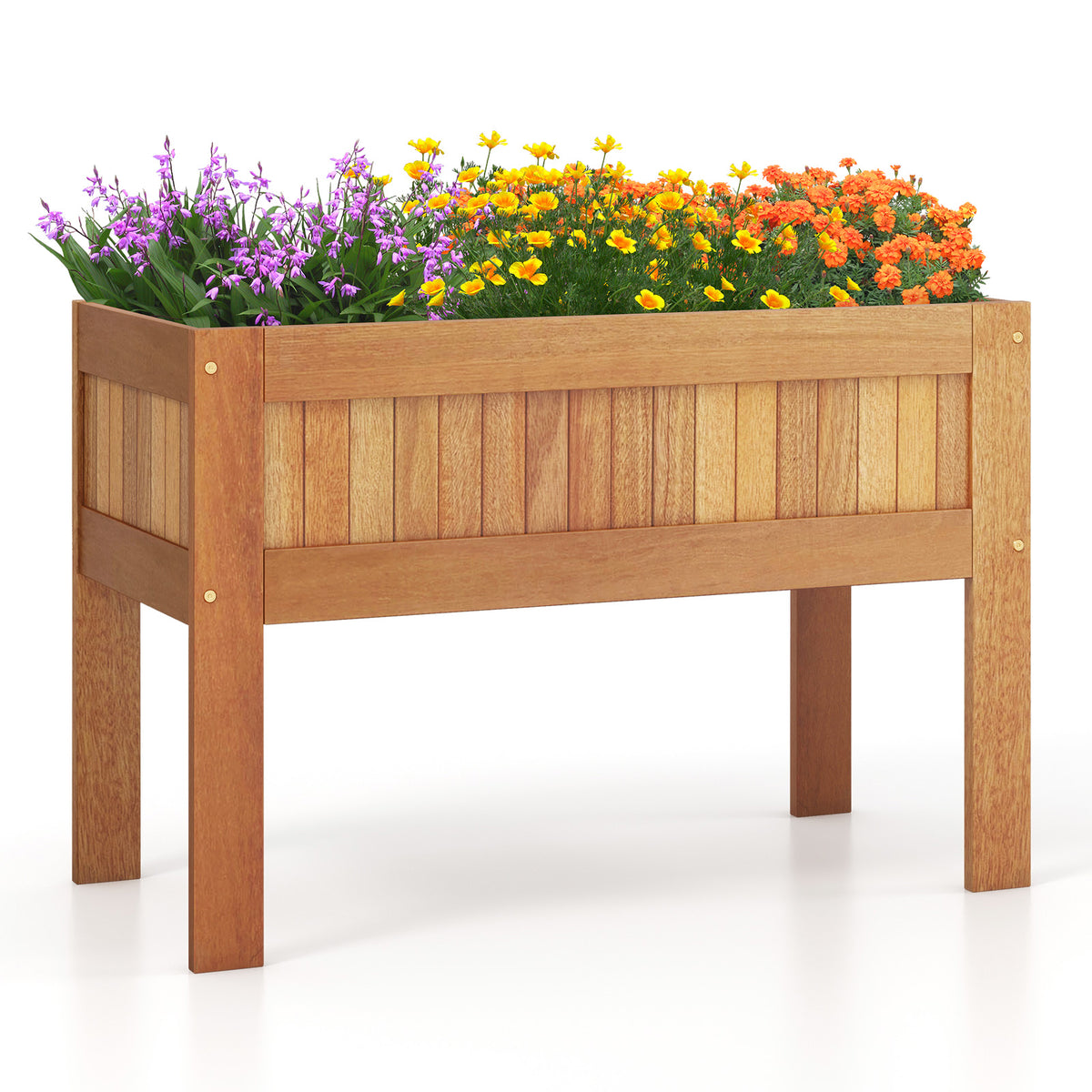 Wooden Raised Garden Bed Elevated Planter Box with Legs