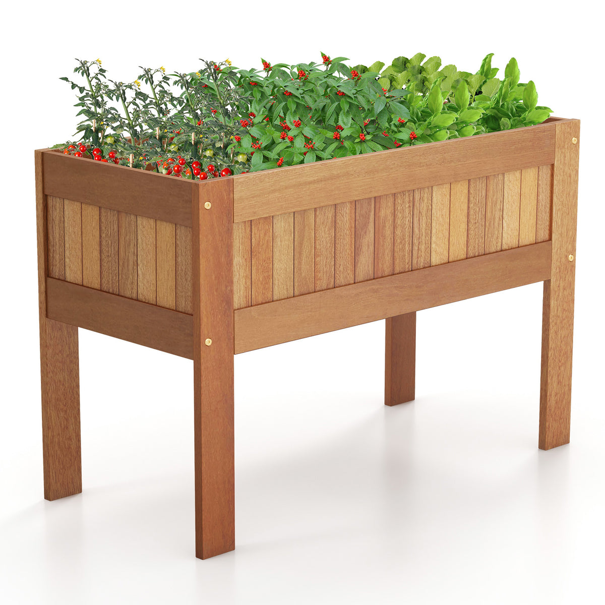 Wooden Raised Garden Bed Elevated Planter Box with Legs