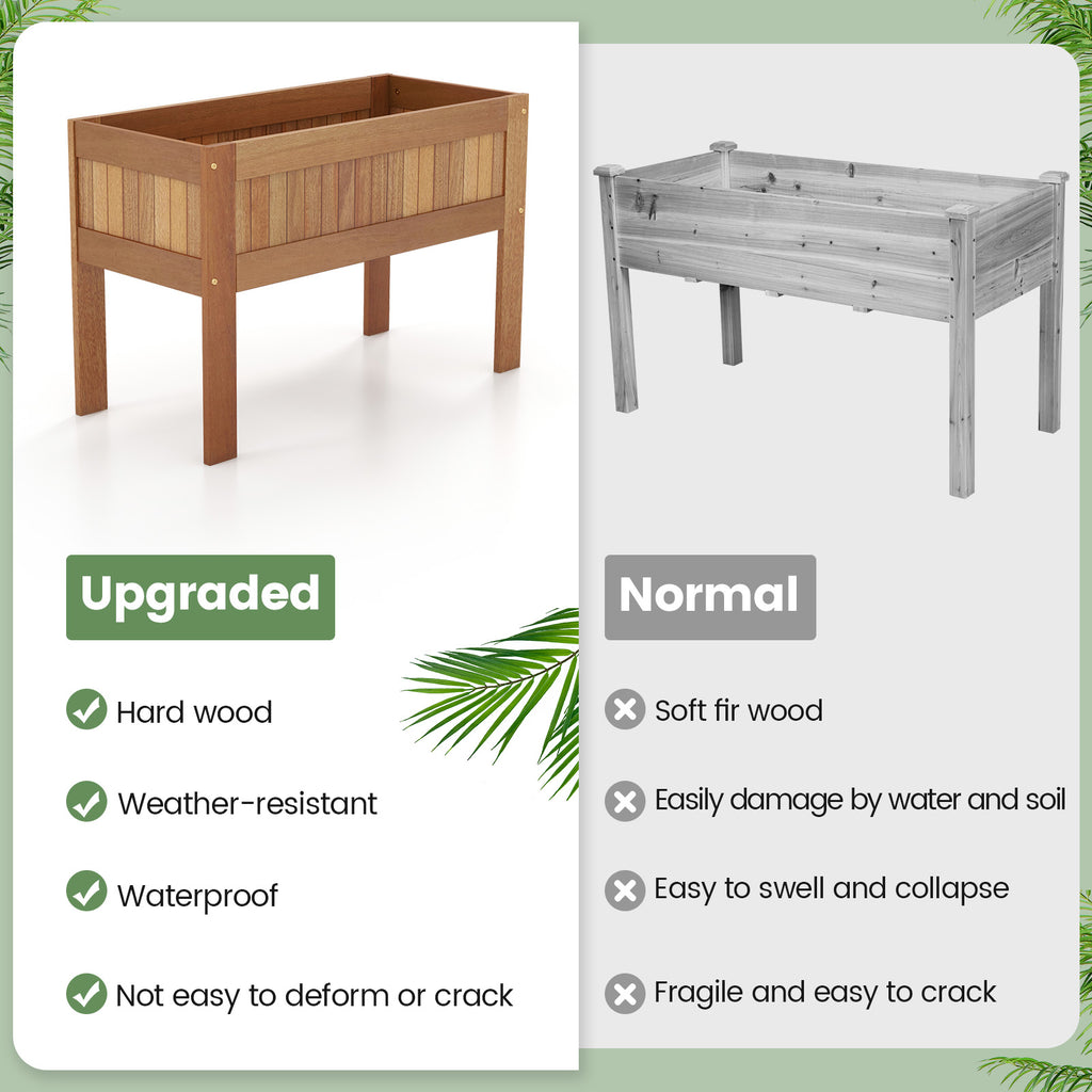 Wooden Raised Garden Bed Elevated Planter Box with Legs