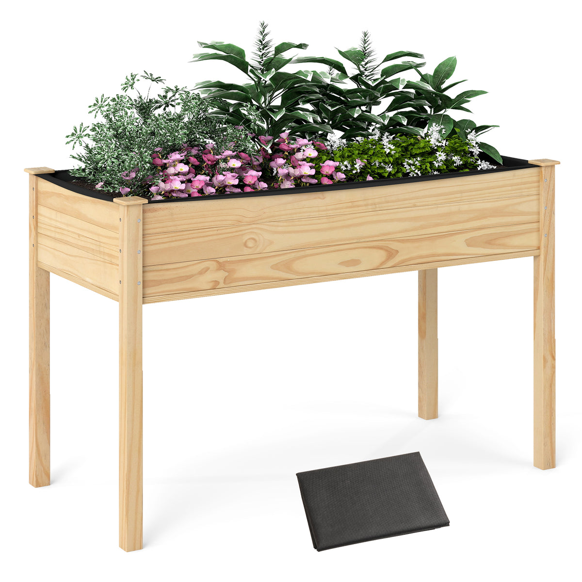 Wooden Raised Vegetable Garden Bed Elevated Grow Planter