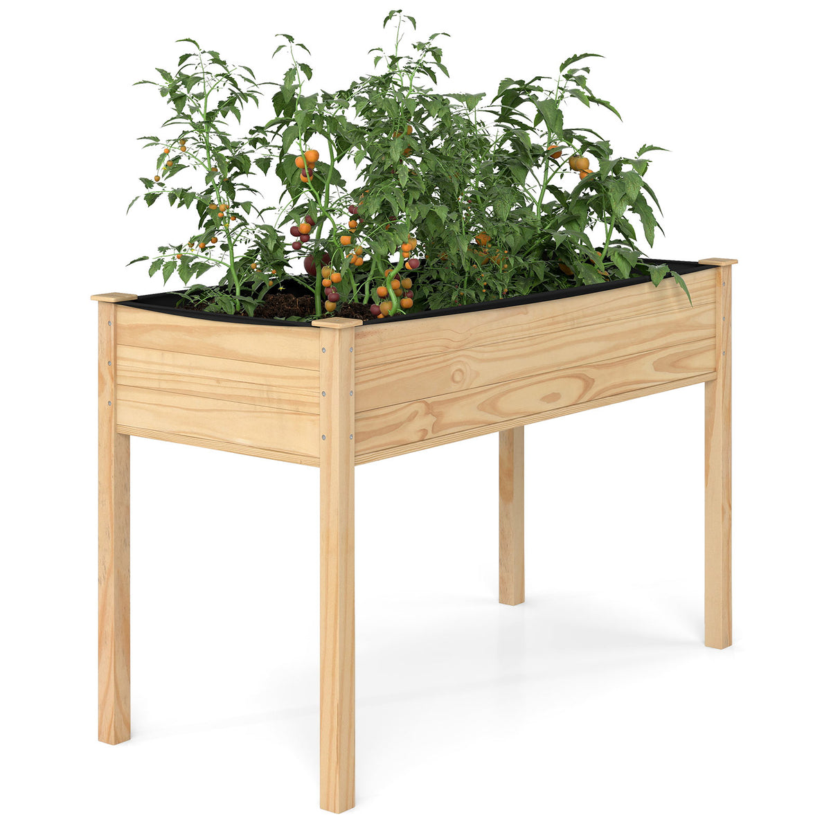 Wooden Raised Vegetable Garden Bed Elevated Grow Planter