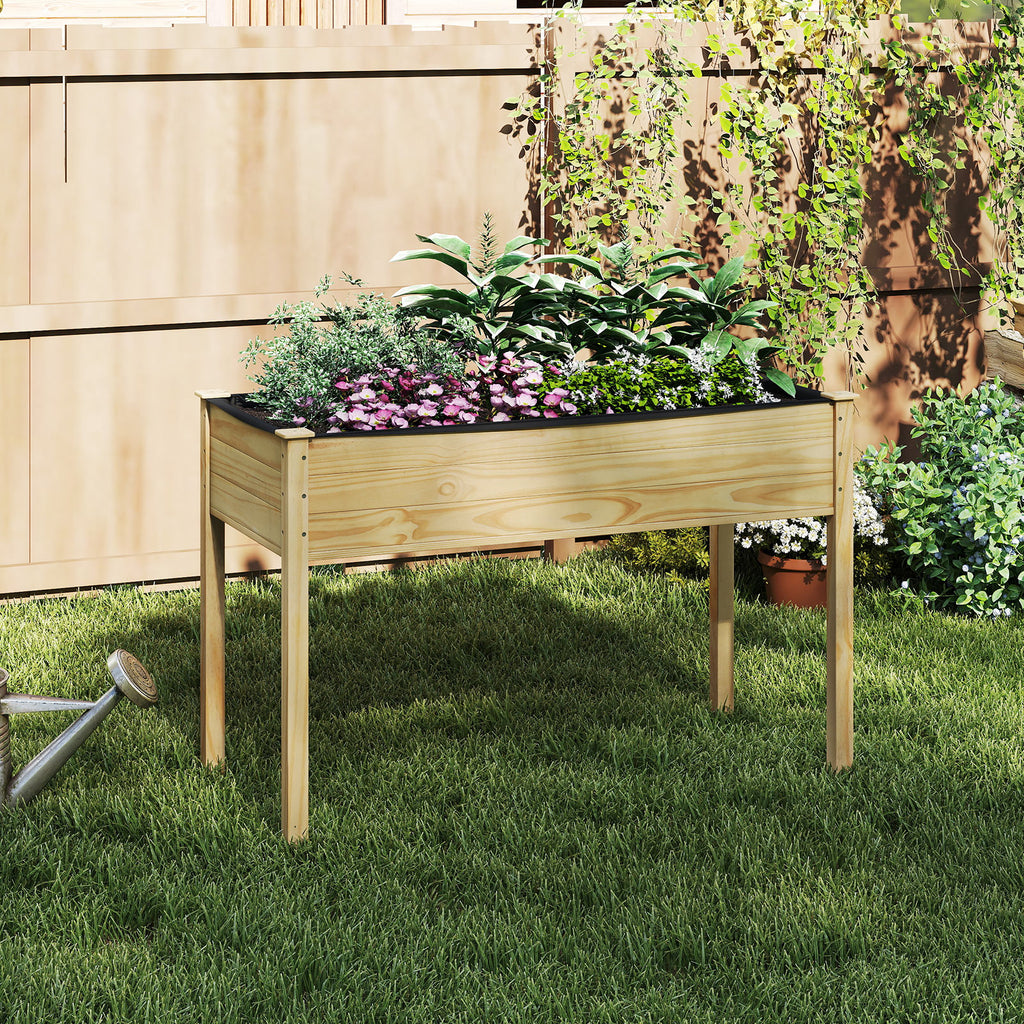 Wooden Raised Vegetable Garden Bed Elevated Grow Planter
