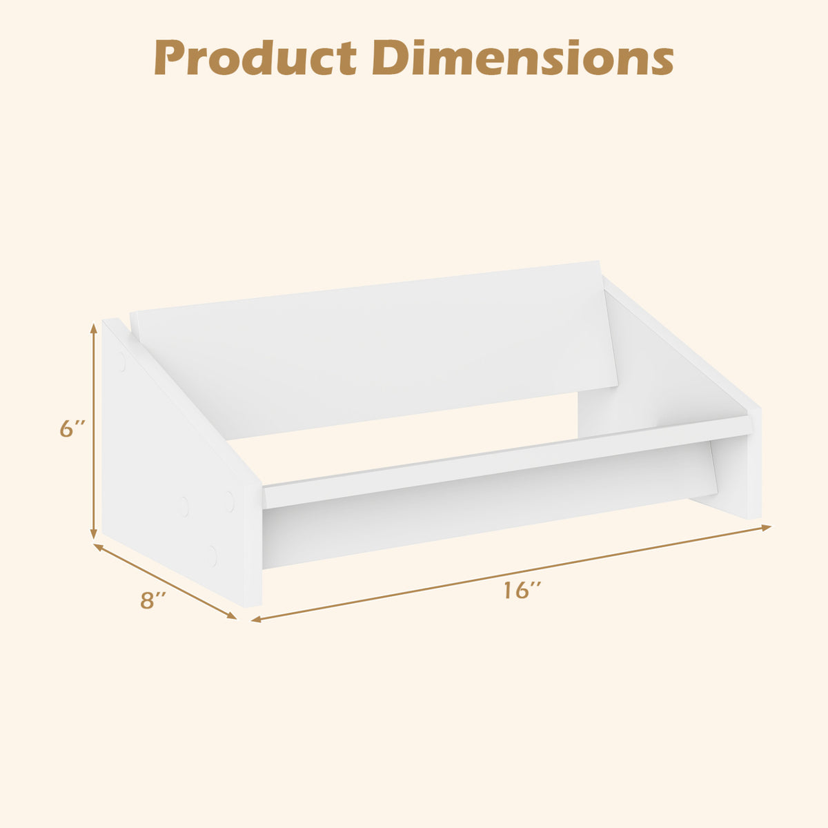 Wooden Tilting Bookcase Small Desktop Bookshelf Organizer for