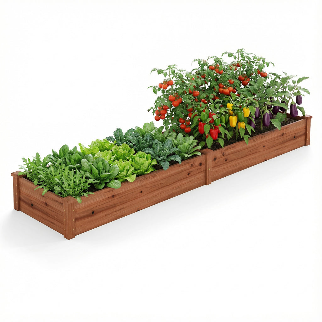 Wooden Vegetable Raised Garden Bed for Backyard Balcony Patio
