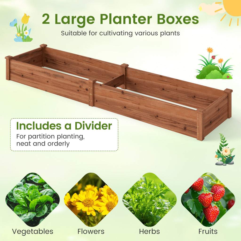 Wooden Vegetable Raised Garden Bed for Backyard Balcony Patio