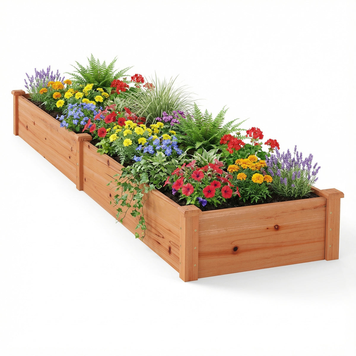 Wooden Vegetable Raised Garden Bed for Backyard Balcony Patio