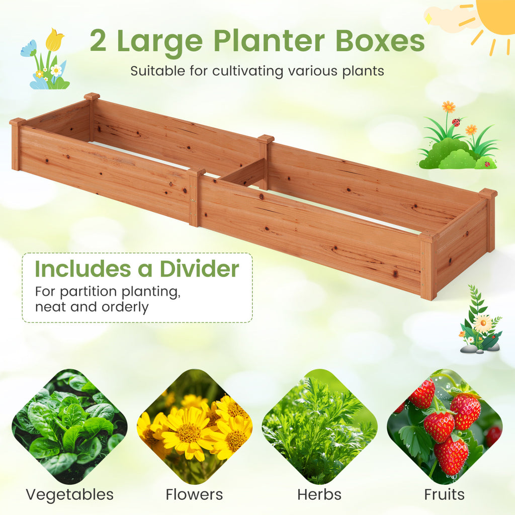 Wooden Vegetable Raised Garden Bed for Backyard Balcony Patio