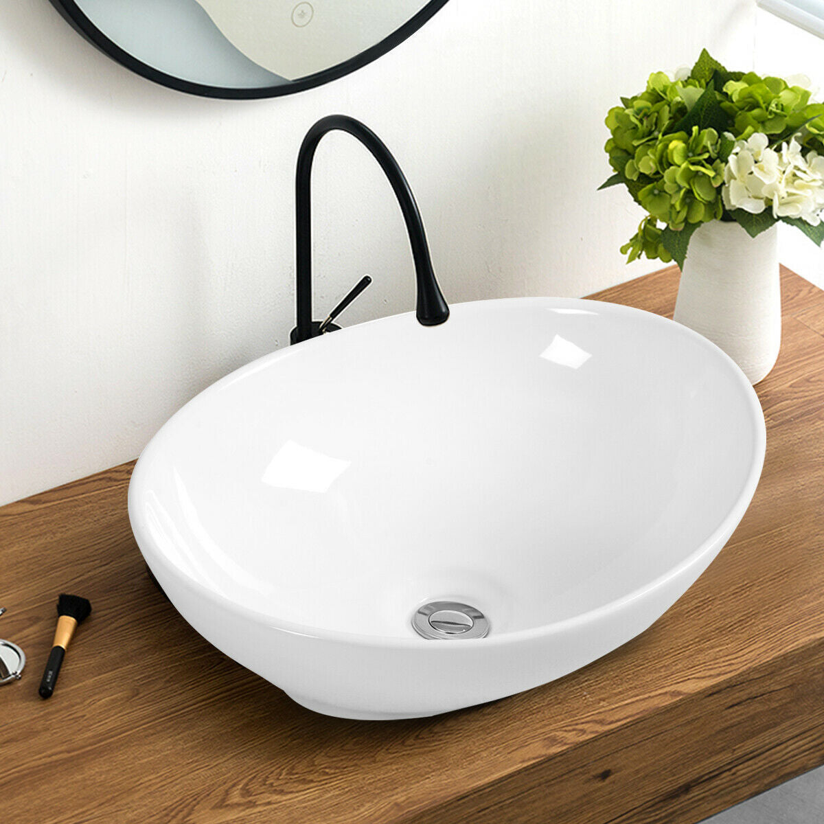 Oval Ceramic Vessel Sink – Bathroom Basin